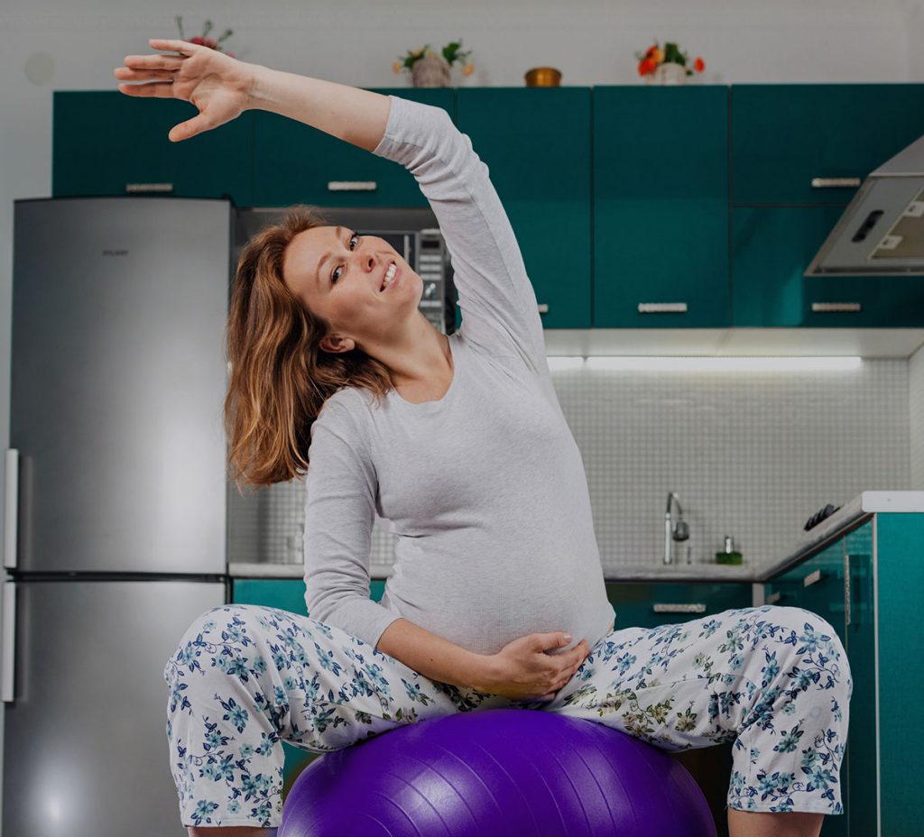 Ballon de yoga avec pompe à main 75 cm, gris