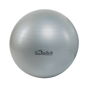 ballon swiss ball gris argent